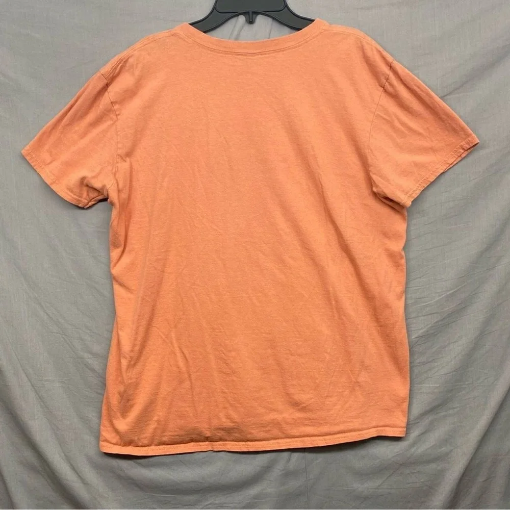 Anvil Graphic Print T-Shirt "Get Out There"‎ Orange Outdoor Theme Men Size | L - Picture 4 of 6